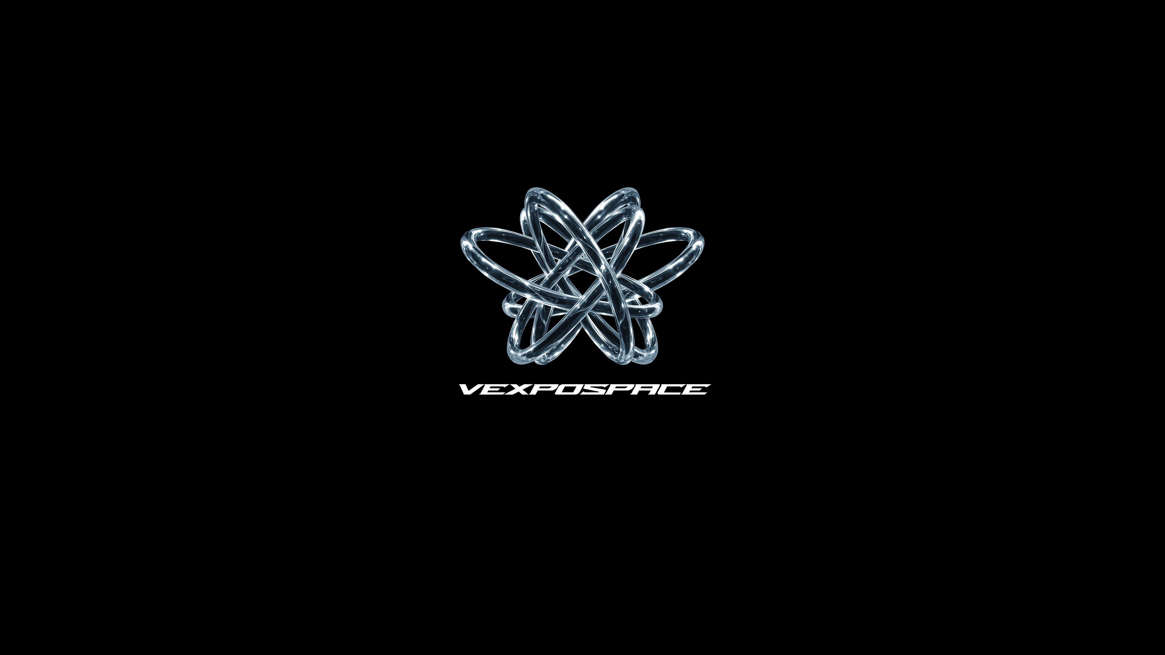 Vexpospace logo on a black background